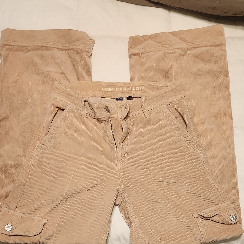 American Eagle Outfitters Womens Tan Corduroy Pants